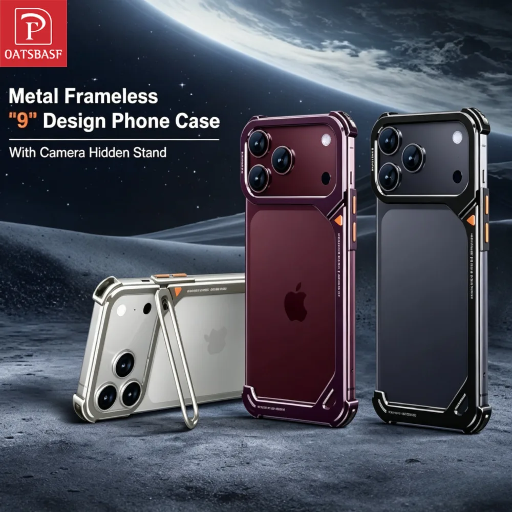 OATSBASF Capa  MagSafe resistente a impactos com dissipação de calor e suporte ajustável para iPhone 18 Pro Max/17 Pro