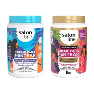 Kit 2 Cremes para Pentear Definição Natural e Uva + Melancia