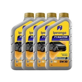 Kit 4 unidades de  Óleo Lubrificante Ipiranga F1 Master Sintético Original 5W30 API SQ 4L