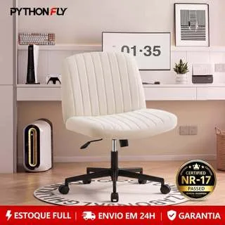 Cadeira Giratória de Escritório PEQUENA e Ergonômica - Encosto Macio, Inclinação Ajustável 20° | Base Estável 150kg