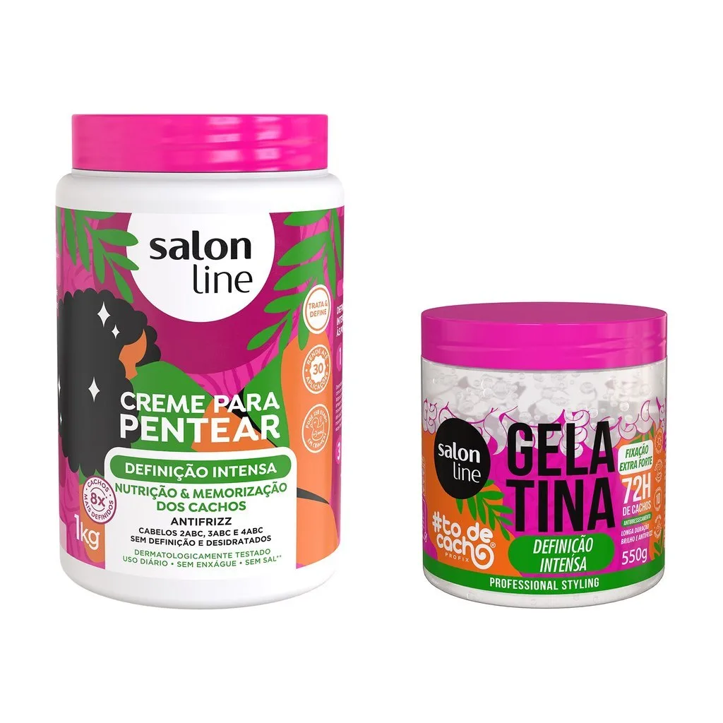 Kit Definição Intensa com Creme para Pentear e Gelatina #todecacho