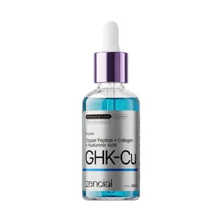 Sérum Peptídeo de Cobre GHK-Cu Reduz Rugas Linhas Finas Firmeza e Hidratação Facial Zencial