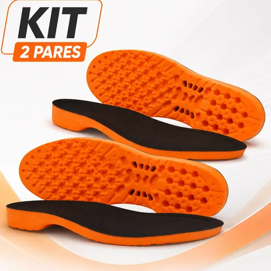 Kit 2 Pares Palmilhas Alto Conforto Para Calçados Pu