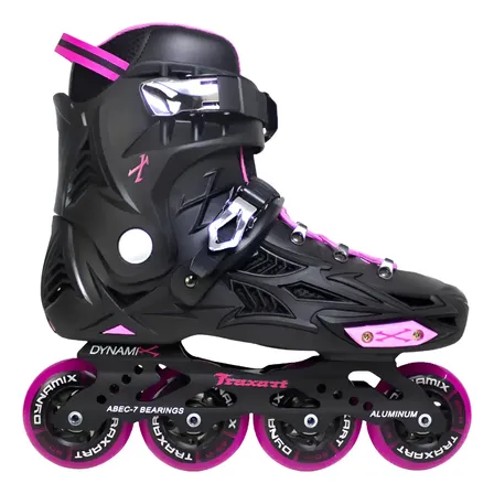 Patins Freestyle Traxart Dynamix Rosa Slalon Urban 80mm