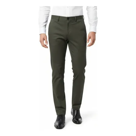 Calça De Sarja Masculina Slim Fit Elastano Lycra Escritório