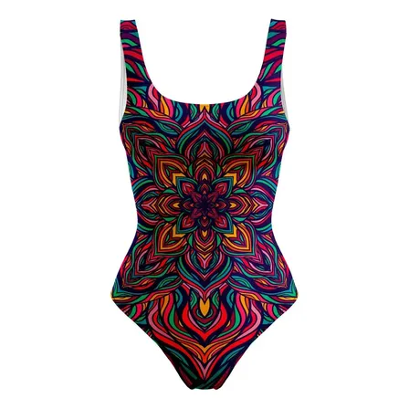 Body Maiô Estampado Raveup Flor Psicodélica