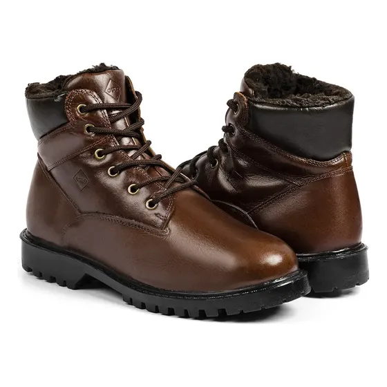 Bota Masculina Impermeável Inverno Neve Forrada Lã