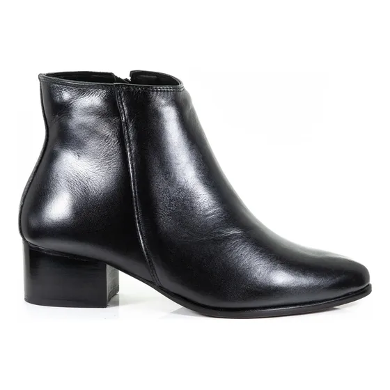 Bota Social Bico Fino Feminina Couro De Carneiro Legitimo