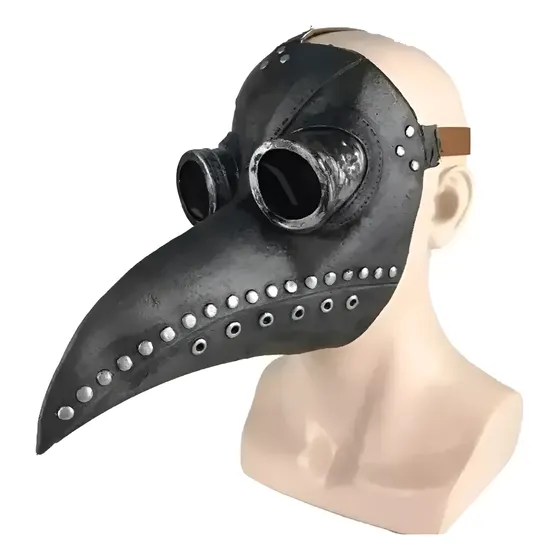Máscara Médico Peste Negra Halloween- Látex- Pronta Entrega