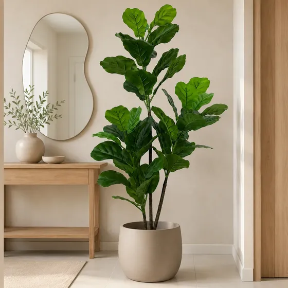 Ficus Lyrata Planta Arvore Artificial Toque Real Realista