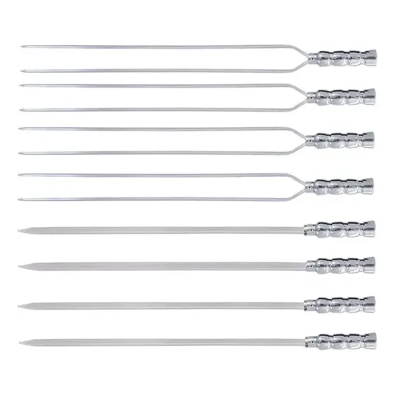 Kit 8 Espetos Para Churrasco Churrasqueira Alumínio