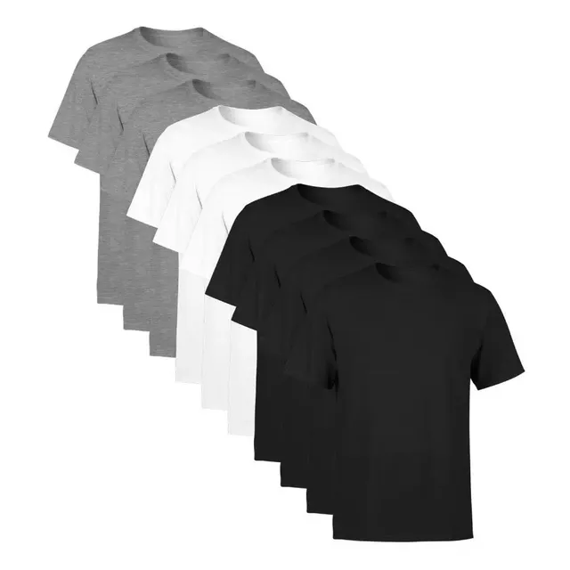 Kit 10 Camisetas Masculina Lisa Premium 100% Algodão