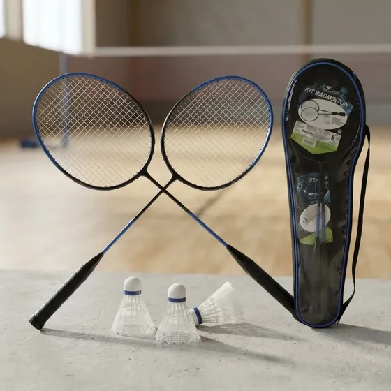 Kit Badminton Petecas Bolsa Raquete