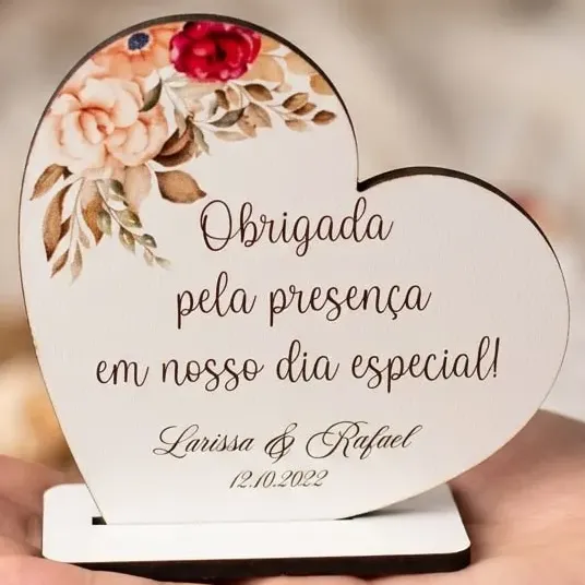 Kit 30 Lembrancinhas De Casamento Personalizada Mdf