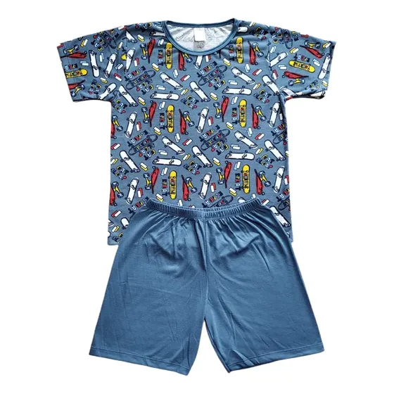 Kit 5 Conjuntos Pijamas Juvenil - Menino Ou Menina 10 À 16