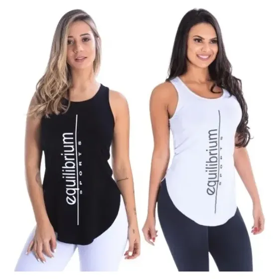 Kit Com 2 Camisetas Fitness Academia Mulher Yoga Crossfit