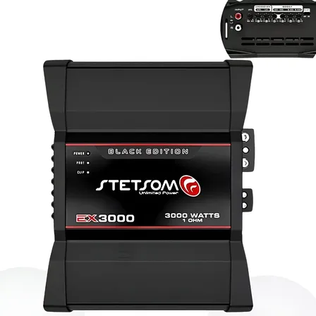 Módulo De Som Automotivo Stetsom Ex-3000 Black 1 2 Ou 4 Ohms