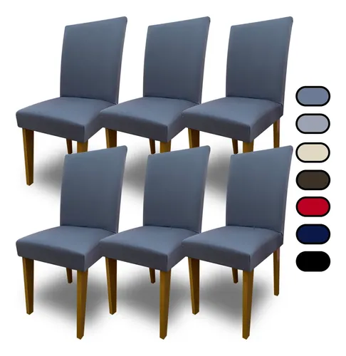 Kit 6 Capas Cadeira Jantar Spandex Luxo Decoração Elegante