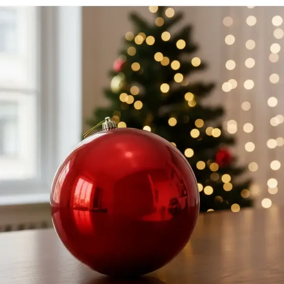 Bola Natal Grande 15cm Enfeite Para Árvore De Casa Luxo
