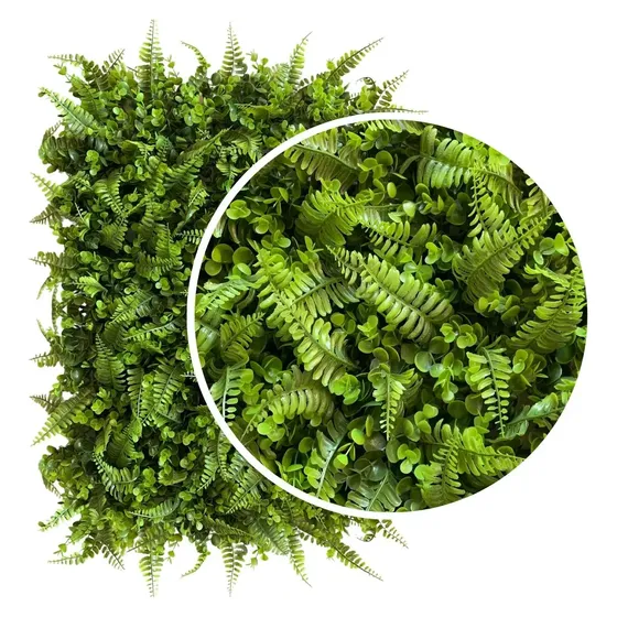 Placa De Folhagem Artificial Silicone Premium 60x40 Volumosa