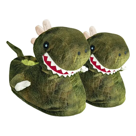 Pantufa Masculina Dinossauro Inverno Solado Borracha