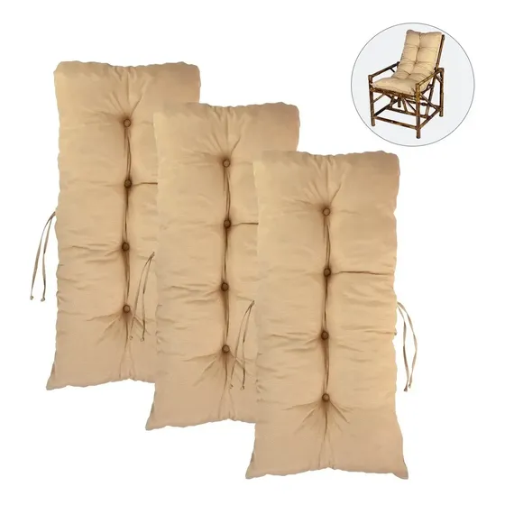 Kit 3 Almofadas Lindas P/ Cadeira E Sofá - Bambu E Vime