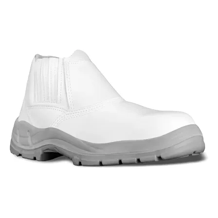 Bota Botina Branca Açougue Bico Pvc Bracol Epi Com Ca
