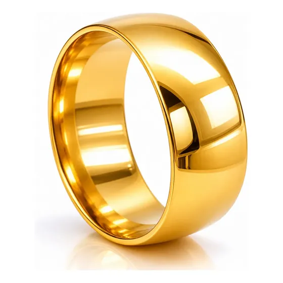 Aliança Avulsa Ouro 18k Qualidade 8mm Anatômica Tungstênio
