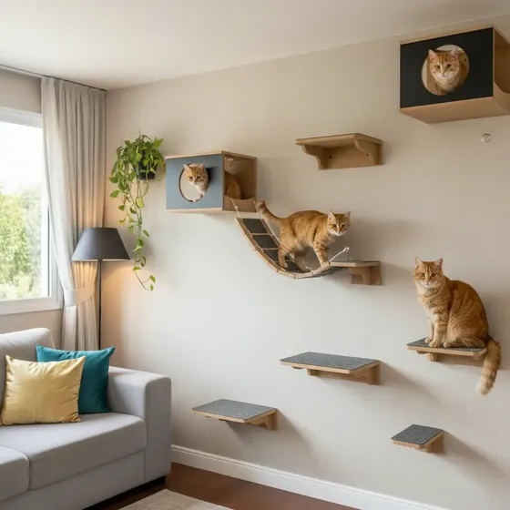 Gatificação Kit Playground Para Gato 9pçs Premium Redondo