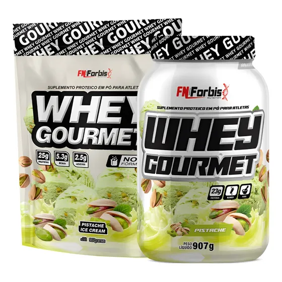 Kit Pote + Refil Whey Protein Gourmet - Fn Forbis Nutrition
