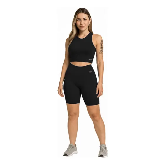 Conjunto Bermuda Alta Qualidade Treino Zero Transparência