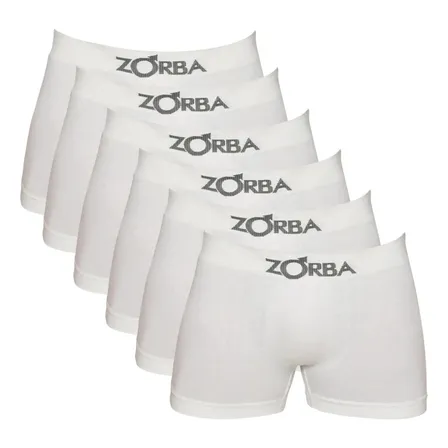 Kit 6 Cuecas Zorba Boxer Sem Costura Algodão 781