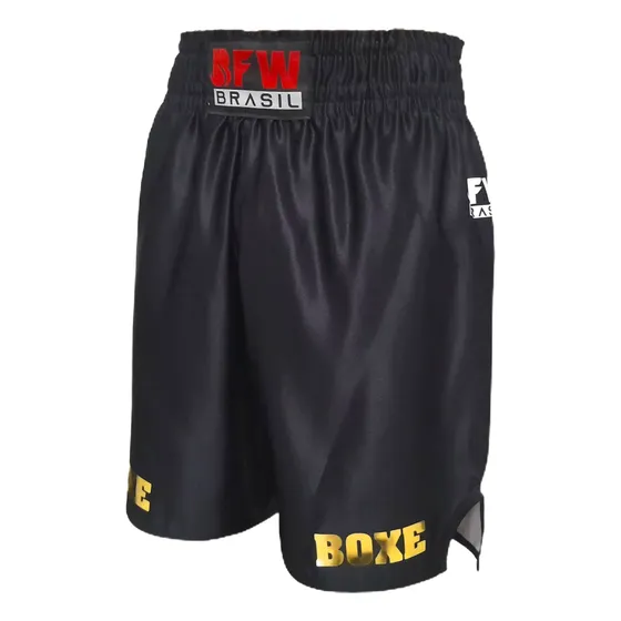 Calção De Boxe Profissional - Preto