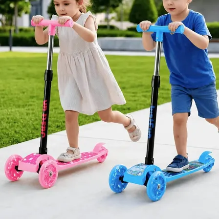 Patinete Infantil 3 Rodas De Led Scooter Crianças Justfun