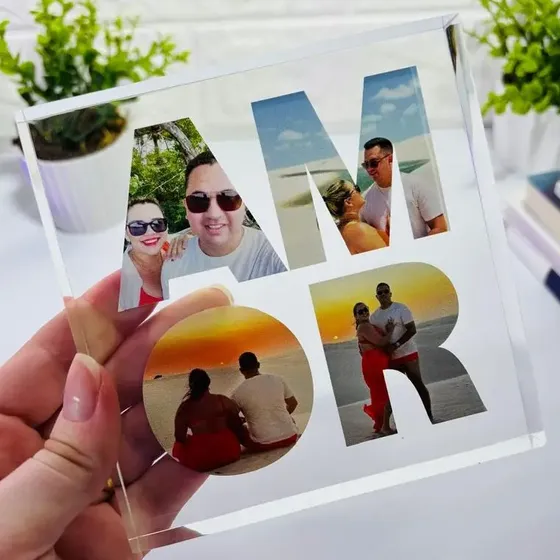 Bloco De Acrílico Personalizado Com Foto