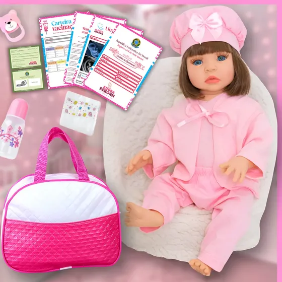 Baby Reborn Realista Acompanha Kit