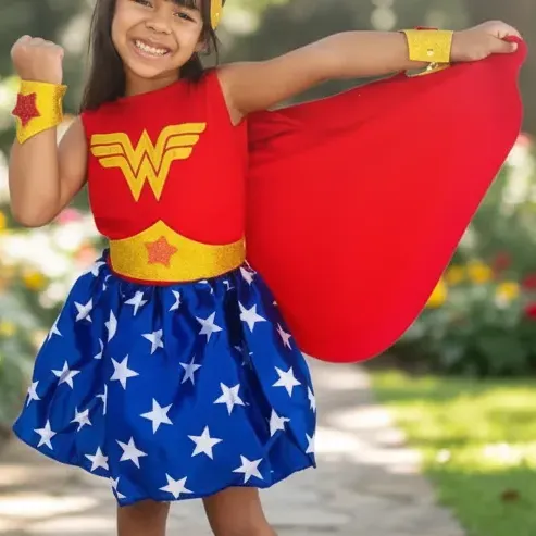 Fantasia Roupa Da Mulher Maravilha, Moderna E Confortavel!!!