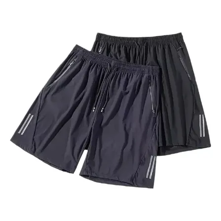 Kit 2 Bermuda Shorts Seda Elástico Secagem Rápida Masculino