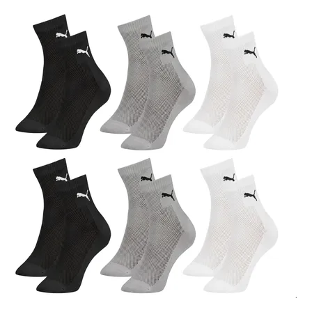 Kit 6 Pares Meias Puma Cano Médio Esportiva Algodão Original
