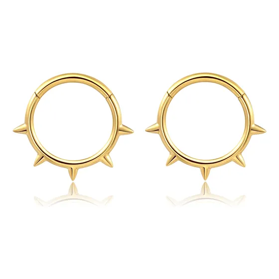 Piercing Argola Titânio Spike 1.2x8