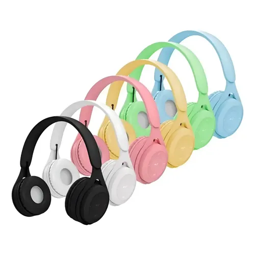 Fone De Ouvido Sem Fio Bluetooth P2 Sd Rádio Fm Colorido