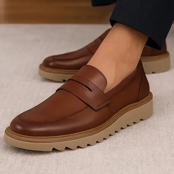 Loafer Tratorado Esporte Fino Social Mocassim Confortável