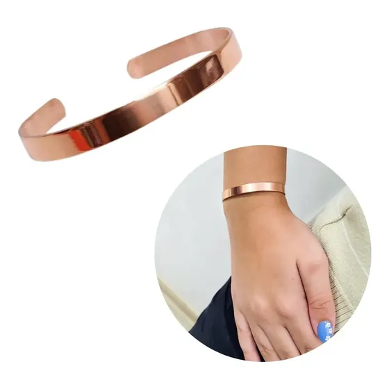 Pulseira Cobre Puro 100% Artesanal Feito A Mão Natural