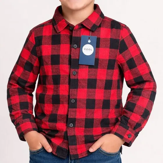 Camisa Xadrez Infantil Flanela Menino Masculino Juvenil
