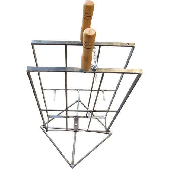 Espeto Costela Fogo De Chão C/base Giratória P/25 Kg