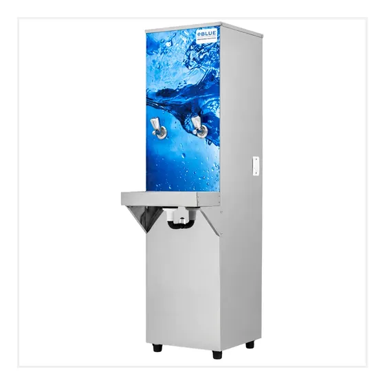 Bebedouro De Água Industrial 25l Coluna Inox Adesivado Blue