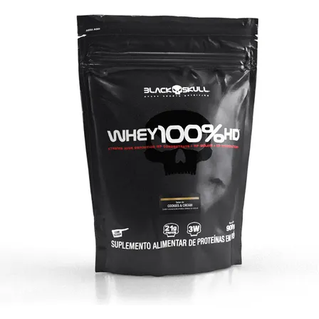 Whey 100% Hd Refil Black Skull - 900g (wpc, Wpi E Wph) Cavei