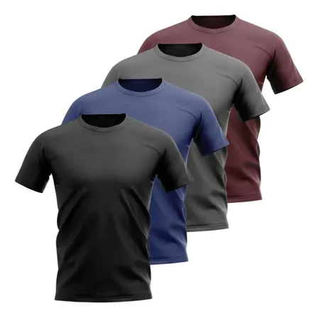 Kit 4 Camisa/camisetas Dry Fit Malha Fria Do P Ao Plus Size