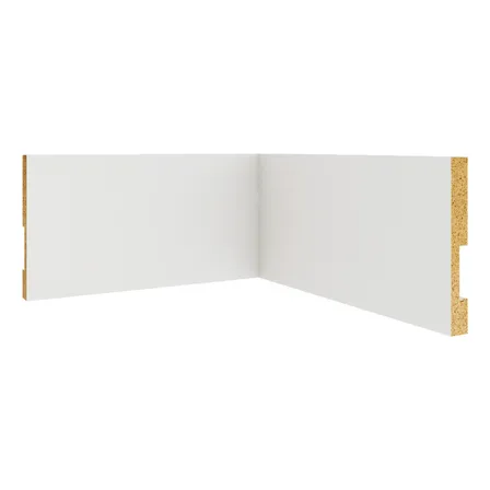 Kit 10 Rodapé 5cm Laminado Resistente Sala 18 Metro Mdf Liso