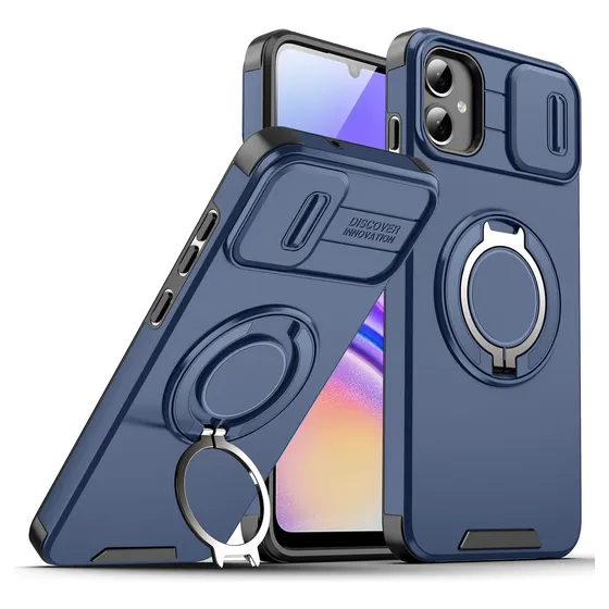Capa Para Samsung Com Tampa Câmera Deslizante E Suporte